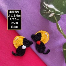 画像1: 【限定品】ハロウィン月✖️猫（赤ハート）(9) (1)